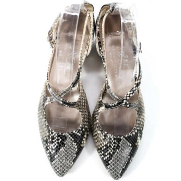 NEW AGL Snakeprint d’Orsay Low Heel Pumps Dressy Shoes size 6 - Picture 2 of 7